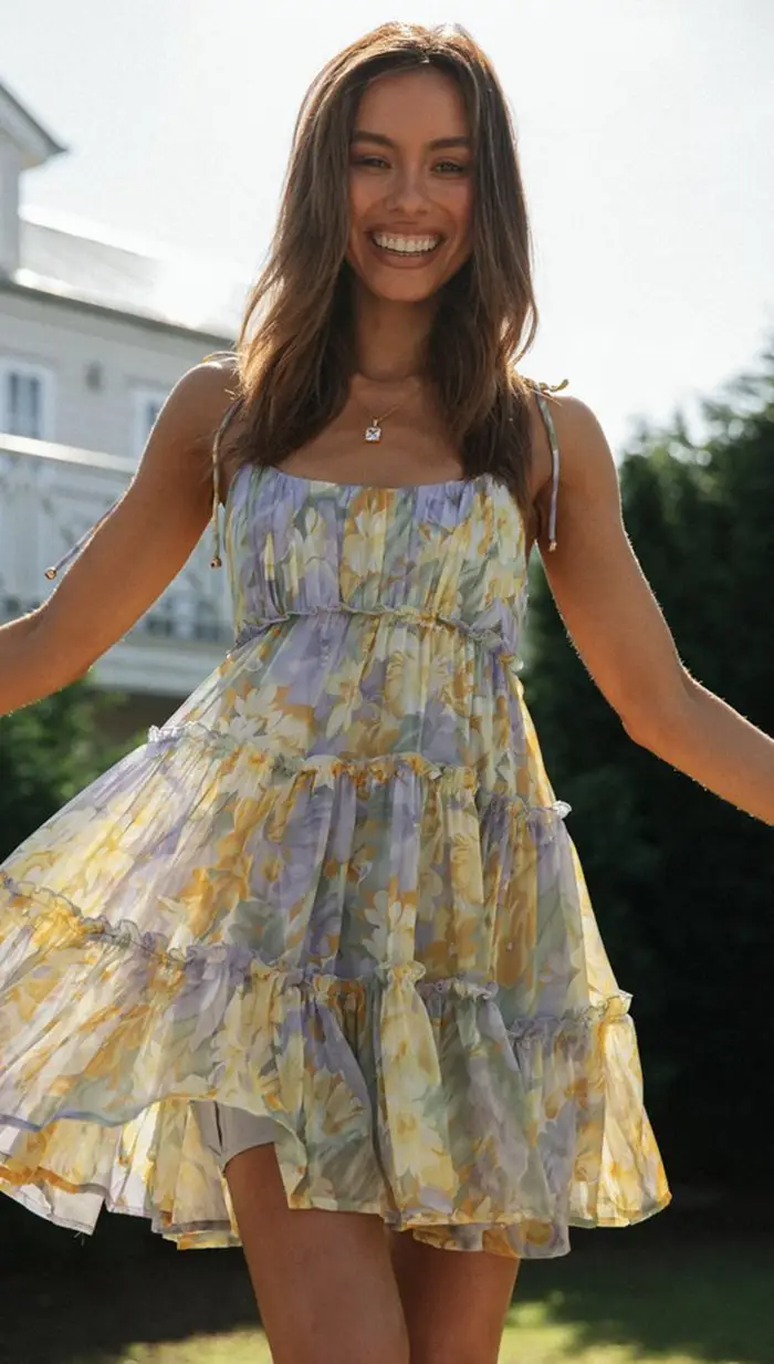 Floral Off the Shoulder Midi Dress