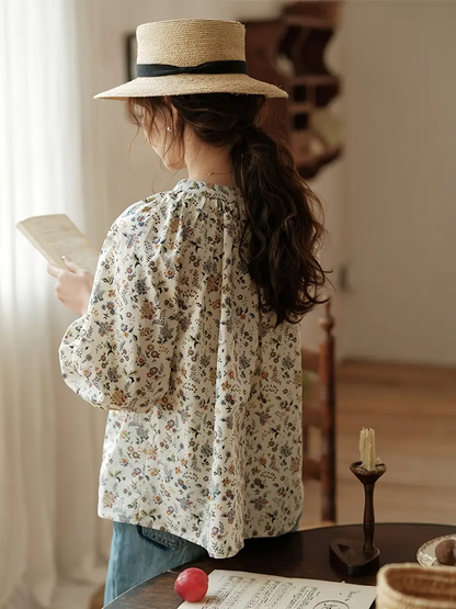 Casual Long Sleeve Floral Shirt