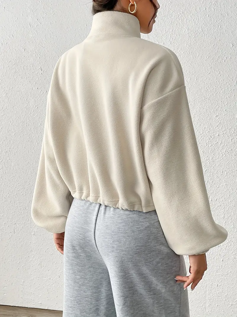 Casual Zip High Neck Jacket