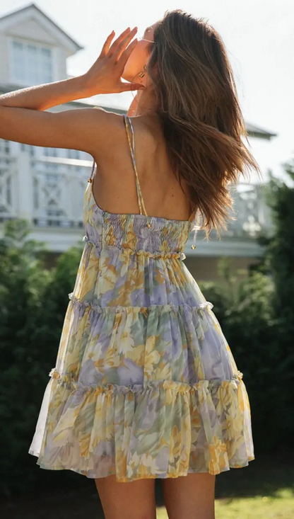 Floral Off the Shoulder Midi Dress