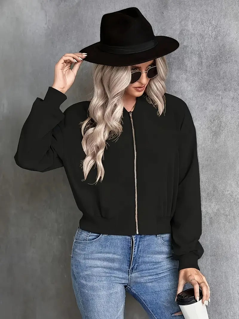 Zipper Bomber Jacket