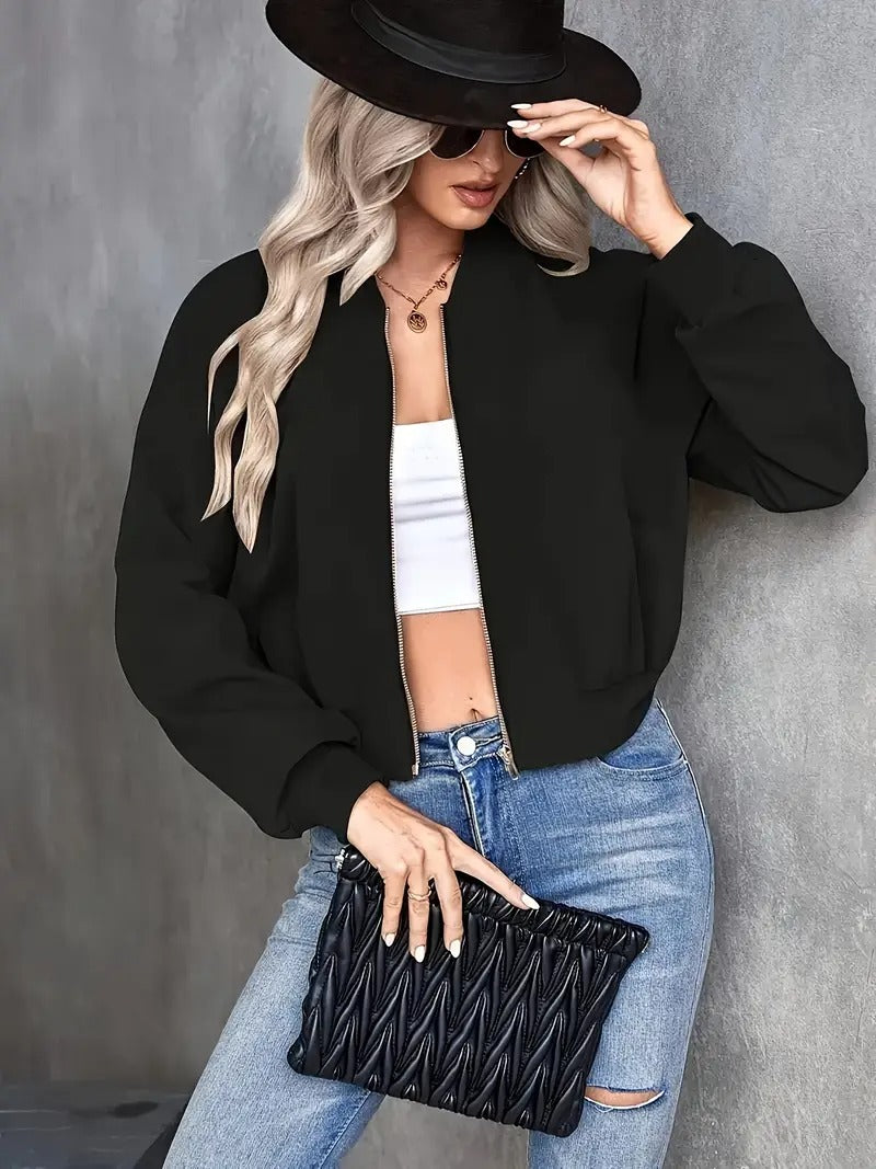 Zipper Bomber Jacket